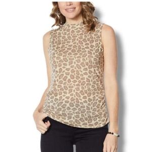Skinnygirl Animal Print Sleeveless Top